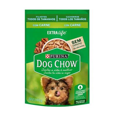 RAÇÃO ÚMIDA CARNE FILHOTES DOG CHOW 100G