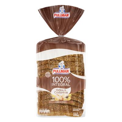 PÃO INTEGRAL GRÃOS E CASTANHAS PULLMAN PACOTE 450G