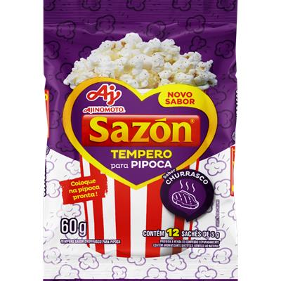 TEMPERO PARA PIPOCA SABOR CHURRASCO SAZÓN 60G 12UN