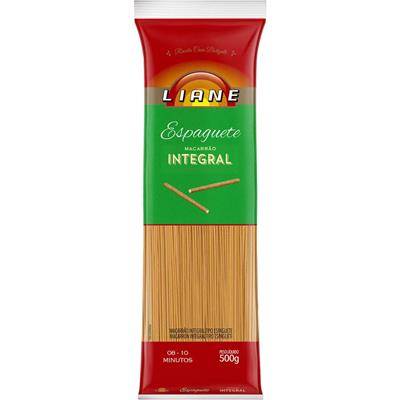 MACARRÃO ESPAGUETE INTEGRAL LIANE 500G