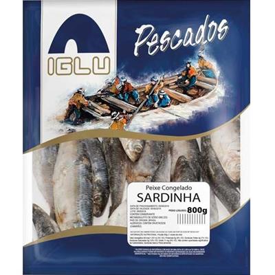 SARDINHA CONGELADA LAJE ESVICERADA IGLU 800G 