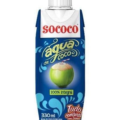 ÁGUA DE COCO ESTERILIZADA SOCOCO 330ML
