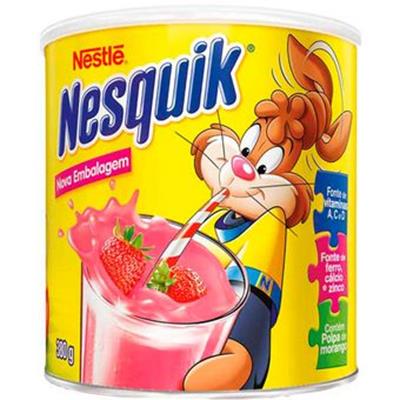 PÓ PARA PREPARO BEBIDA MORANGO NESQUIK LATA 380G