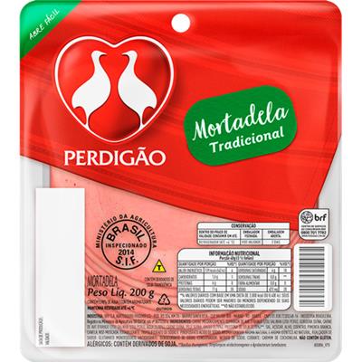 MORTADELA TRADICIONAL FATIADA PERDIGÃO 200G