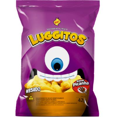 SALGADINHO DE MILHO SABOR PICANHA LUGGITOS 42G