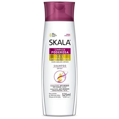 SHAMPOO SEM SAL S.O.S ANTIRRESÍDUOS SKALA 325ML 