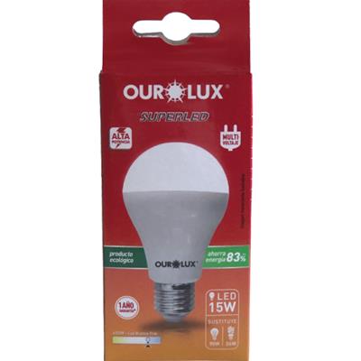 LÂMPADA SUPERLED LUZ BRANCA OUROLUX 6500K 15W