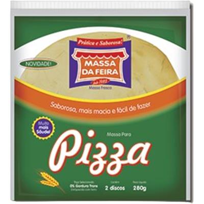 MASSA PARA PIZZA 2 DISCOS MASSA DA FEIRA 280G