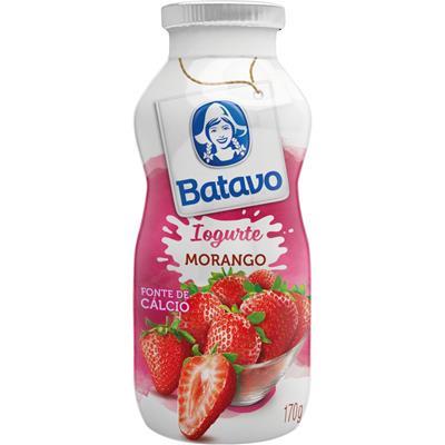 IOGURTE SEMI DESNATADO SABOR MORANGO BATAVO 170G