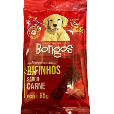 PETISCO BIFINHO PARA CÃO CARNE BONGOS 65G