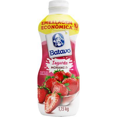 IOGURTE SEMI DESNATADO SABOR MORANGO BATAVO 1,15KG