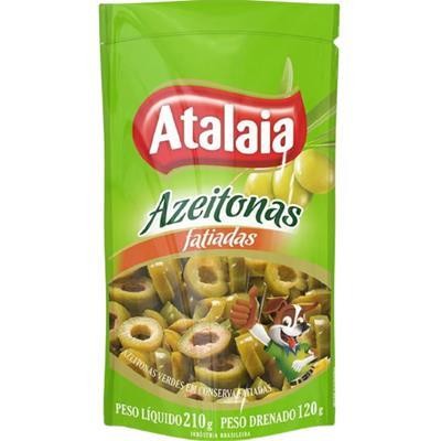 AZEITONA VERDE EM CONSERVA FATIADA ATALAIA 210G