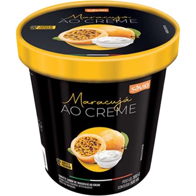 SORVETE SABOR MARACUJÁ AO CREME SÁVIO 500ML