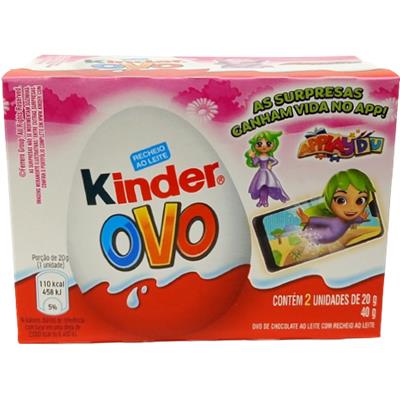 OVO DE CHOCOLATE RECHEIO AO LEITE KINDER 40G 2UN