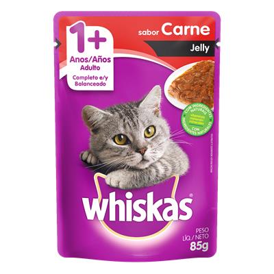 ALIMENTO PARA GATOS ADULTOS DE CARNE WHISKAS 85G