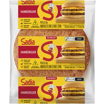 HAMBÚRGUER DE CARNE DE FRANGO E BOVINA SADIA 56G