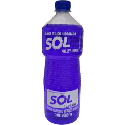 ÁLCOOL ETÍLICO HIDRATADO LAVANDA 46,2° INPM SOL 1L