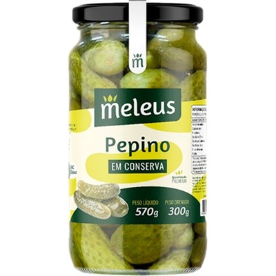 PEPINO EM CONSERVA MELEUS 570G