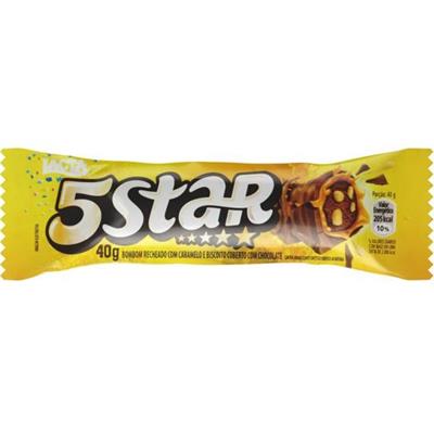 BOMBOM RECHEADO COM CARAMELO LACTA 5STAR LACTA 40G