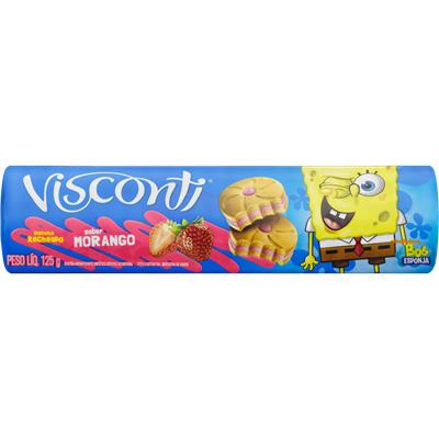 BISCOITO SABOR MORANGO BOB ESPONJA VISCONTI 125G