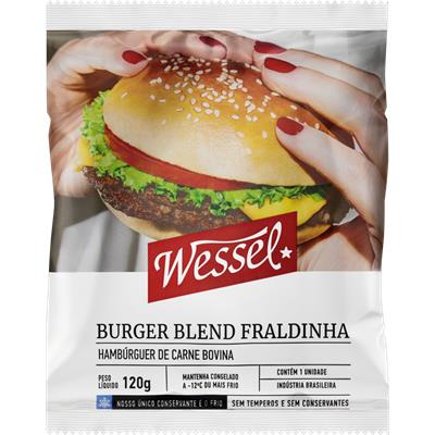 HAMBÚRGUER DE CARNE BOVINA FRALDINHA WESSEL 120G