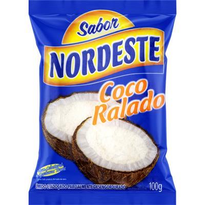 COCO RALADO ÚMIDO E ADOÇADO SABOR NORDESTE 100G