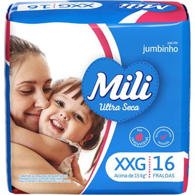 FRALDAS DESCARTÁVEIS JUMBINHO XXG MILI 16UN