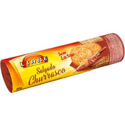 BISCOITO SALGADO SABOR CHURRASCO LIANE 90G