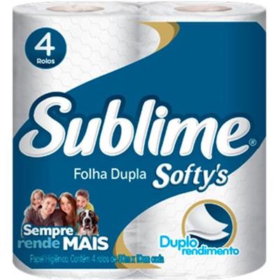 PAPEL HIGIÊNICO DE FOLHA DUPLA SUBLIME 4UN
