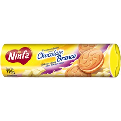 BISCOITO SABOR CHOCOLATE BRANCO NINFA 110G