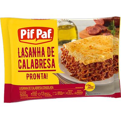 LASANHA DE CALABRESA CONGELADA PIF PAF 600G