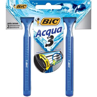 APARELHO DE BARBEAR MÓVEL ACQUA 3 BIC 2UN