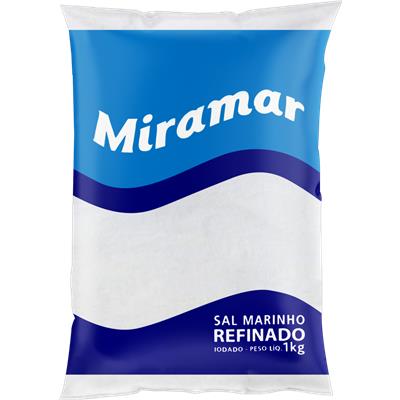 SAL MARINHO REFINADO IODADO MIRAMAR 1KG