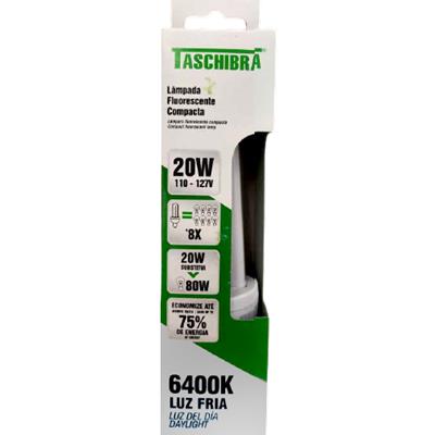 LÂMPADA FLUORECENTE LUZ BRANCA TASCHIBRA 127V 20W