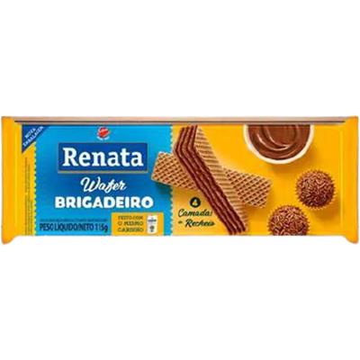 BISCOITO WAFER SABOR BRIGADEIRO RENATA 115G