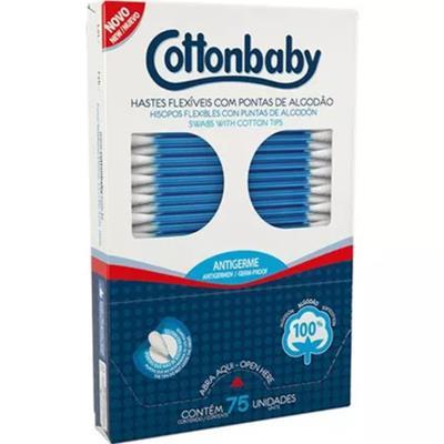 HASTES FLEXIVEIS COTTONBABY 75UN