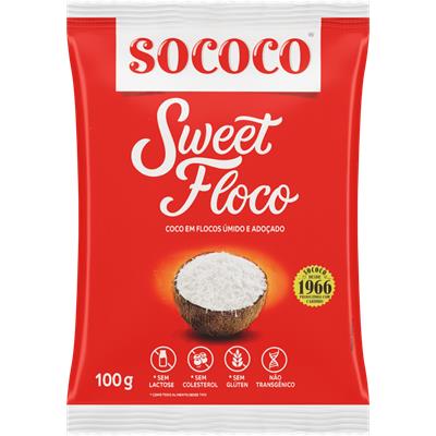 COCO RALADO ÚMIDO FLOCOS SWEET FLOCO SOCOCO 100G