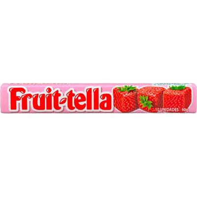 BALA MASTIGÁVEL DROPS DE MORANGO FRUIT-TELLA 40G