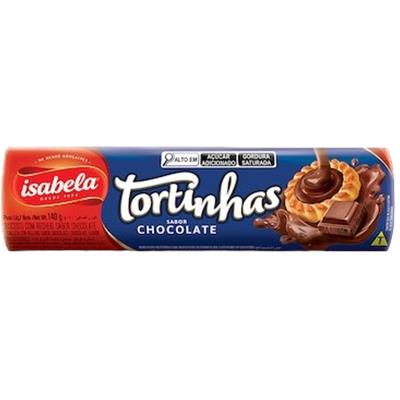 BISCOITO RECHEIO CHOCOLATE TORTINHAS ISABELA 140G