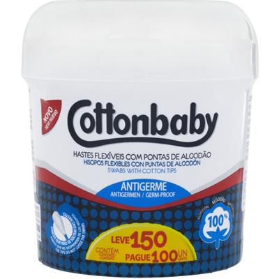 HASTES FLEXÍVEIS COTONETE COTTONBABY 150UN