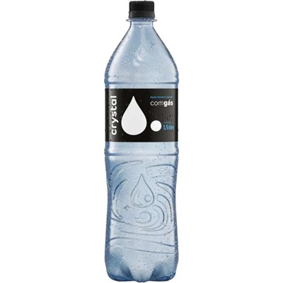 ÁGUA MINERAL NATURAL COM GÁS CRYSTAL 1,5L