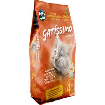 AREIA SANITÁRIA PREMIUM PERFUMADA ALFA PET 4KG