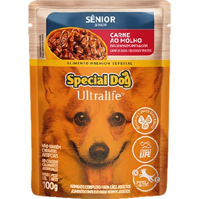 RAÇÃO ÚMIDA PARA CÃES SÊNIOR SPECIAL DOG 100G