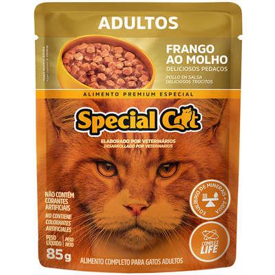 ALIMENTO GATO ADULTO FRANGO MOLHO SPECIAL CAT 85G