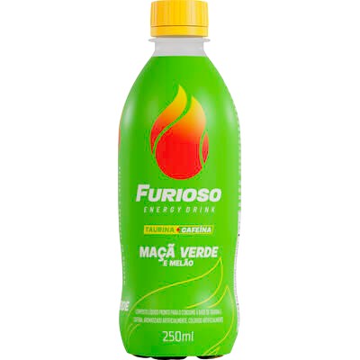 ENERGÉTICO SABOR MAÇÃ VERDE E MELÃO FURIOSO 250ML