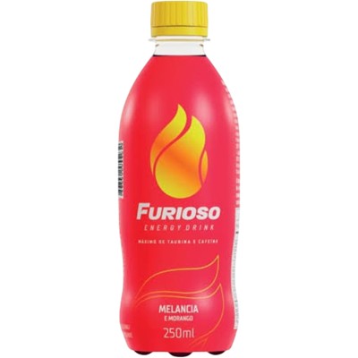 ENERGÉTICO SABOR MELANCIA E MORANGO FURIOSO 250ML