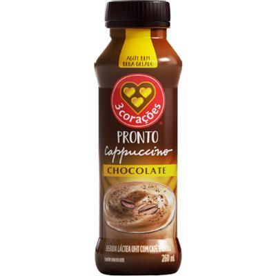 BEBIDA LÁCTEA UHT CAPPUCCINO 3 CORAÇÕES 260ML