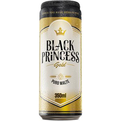 CERVEJA PURO MALTE GOLD BLACK PRINCESS 350ML