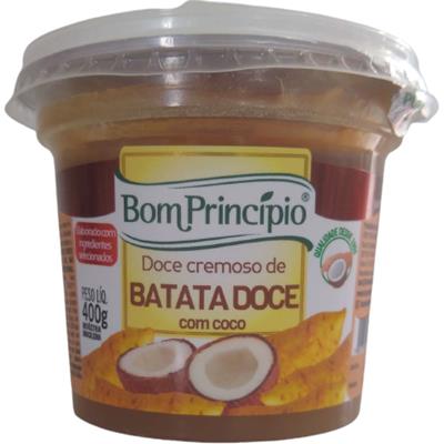 Doce Cremoso de Batata Doce com Coco 400g (Caixa com 6 unidades) - Momentos  Bom Princípio Alimentos