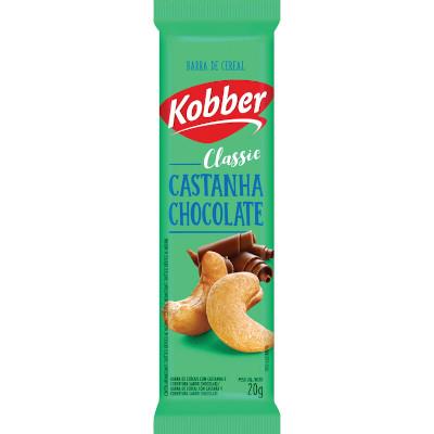 BARRA DE CEREAL CASTANHA E CHOCOLATE KOBBER 20G